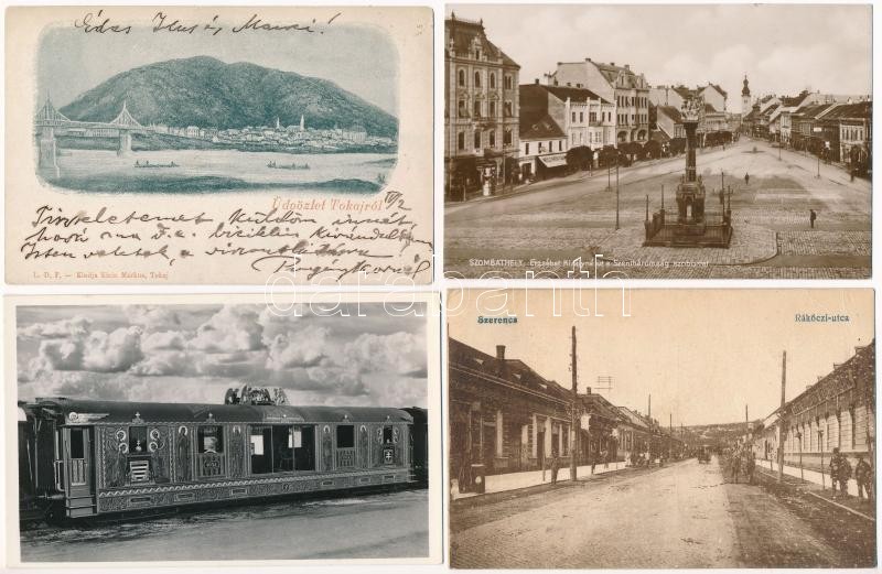 14 db RÉGI magyar város képeslap vegyes minőségben / 14 pre-1945 Hungarian town-view postcards in mixed quality