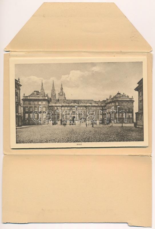 6 db RÉGI cseh város képeslap vegyes minőségben + 1 leporello / 6 pre-1945 Czech town-view postcards in mixed quality + 1 leporello - Image 3