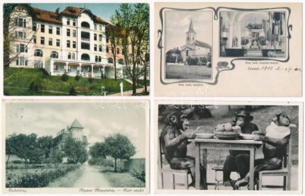 9 db RÉGI magyar város képeslap: Budakeszi, Budatétény, Budapest, Őrmező / 9 pre-1945 Hungarian town-view postcards