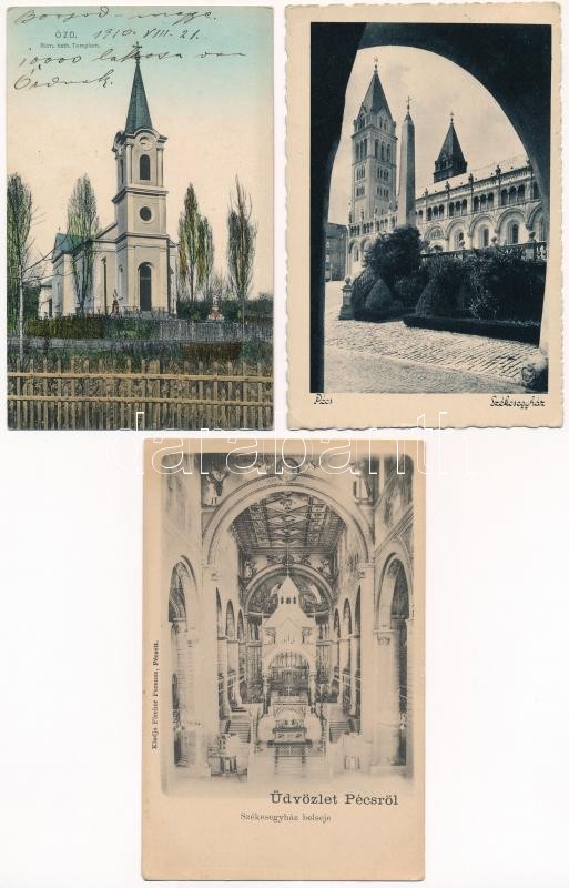 9 db RÉGI magyar város képeslap vegyes minőségben / 9 pre-1945 Hungarian town-view postcards in mixed quality