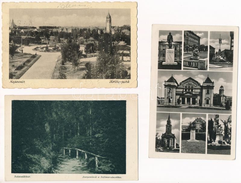 9 db RÉGI magyar város képeslap vegyes minőségben / 9 pre-1945 Hungarian town-view postcards in mixed quality - Image 3