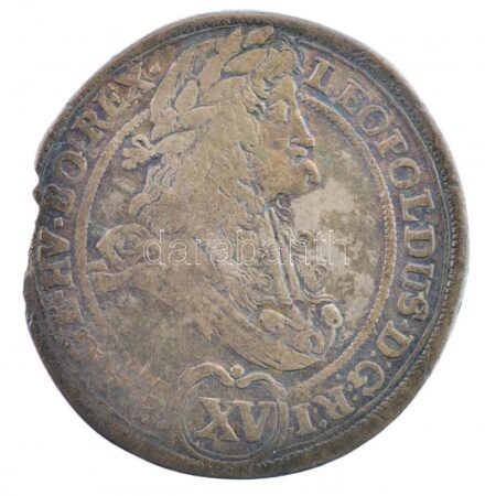 1694K-B 15kr Ag 'I. Lipót' (4,93g) T:3 patina, kitörés Hungary 1694K-B 15 Kreuzer Ag 'Leopold I' (4,93g) C:F patina, cracked Huszár: 1429., Unger II.: 1064.a
