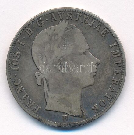 1859B 1Fl Ag 'Ferenc József' T:3 patina Hungary 1859B 1 Florin Ag 'Franz Joseph' C:F patina Adamo M14