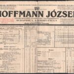 cca 1930 Hoffmann József Udvari Szállító, Gyarmatárú Nagykereskedő árlistája, viseltes állapotban
