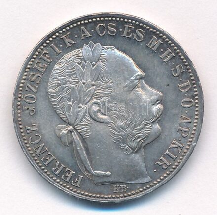 1888KB 1Ft Ag 'Ferenc József / Barokk címer' T:1- patina Adamo M15