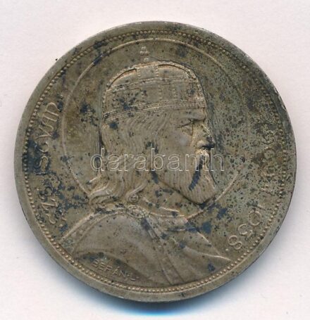 1938. 5P Ag 'Szent István' T:2 patina Adamo P8.1