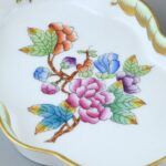 Herendi, Viktória mintás tálka + kaspó Kézzel festett, jelzett, kis kopással 12x8 cm, d: 10 cm - Image 2