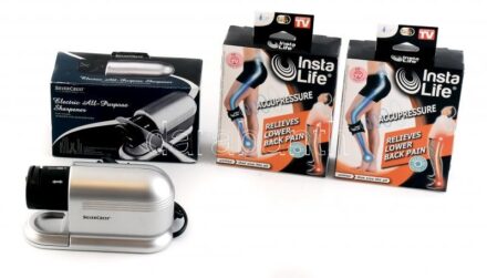 Silver Crest késélező, eredeti dobozában + 2 db sport bandázs, eredeti dobozában