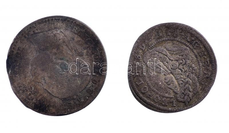 Ausztria 1698. 1kr Ag 'I. Lipót' (0,99g) + 1870. 10kr Ag 'Ferenc József' T:3,3- patina Ausztria 1698. 1 Kreuzer Ag 'Leopold I' (0,99g) + 1870. 10 Kreuzer Ag 'Franz Joseph' C:F,VG patina - Image 2