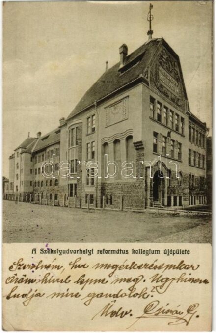 1918 Székelyudvarhely, Odorheiu Secuiesc; Református kollégium új épülete. Sterba Ödön kiadása / Calvinist boarding school (EK)