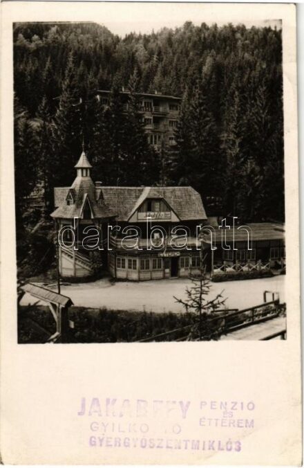 1943 Gyergyószentmiklós, Gheorgheni; Gyilkos-tó, Jakabffy penzió és étterem / hotel and restaurant