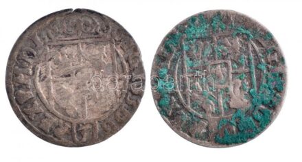 Lengyel Királyság 1631(?) 3gr Ag (2x, 0,78g és 1,28g) T:2-,3 Poland 1631(?) 3 Groschen Ag (2x, 0,78g és 1,28g) C:VF,F