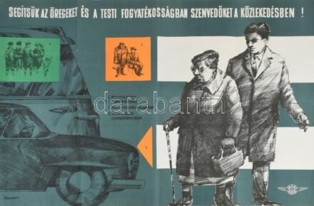 Töreky Ferenc (1922-2006): KPM Autófelügyelet plakát, hajtott, 57×82 cm