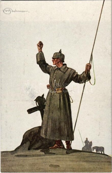 Opfertag-Postkarte / WWI German military art postcard s: K. W. Boehmer
