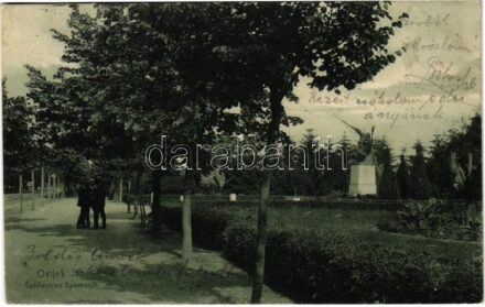1905 Eszék, Essegg, Osijek; Sokcevicev Spomenik / emlékmű / monument