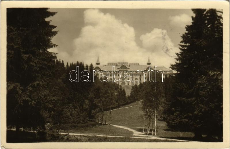 1952 Tátralomnic, Tatranská Lomnica (Tátra, Magas-Tátra, Vysoké Tatry); Grand Hotel Praha szálloda / hotel (EK)