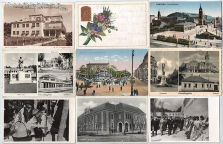 Érdekes vegyes képeslap tétel, sok magyar és kevesebb külföldi városkép, üdvözlőlapok, közte néhány VISSZETÉRT bélyegzéssel