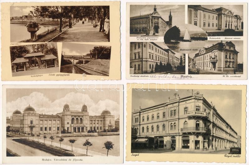 Kis tétel, 17 régi magyar városkép 5 modern motívumlap