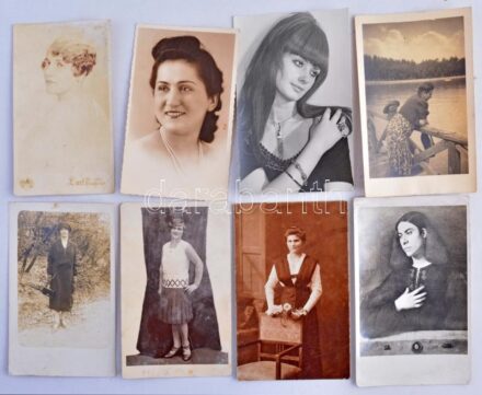 Kb. 131 db RÉGI családi fotó vegyes minőségben / Cca. 131 pre-1945 family photos in mixed quality