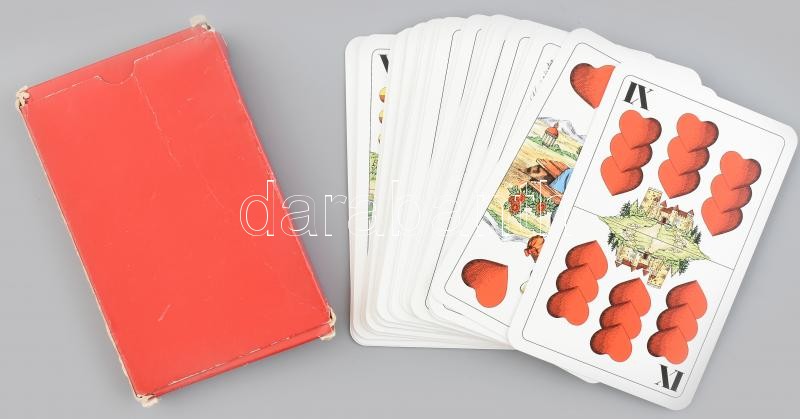 Magyar kártya, jó állapotban, eredeti dobozában, 32 lap