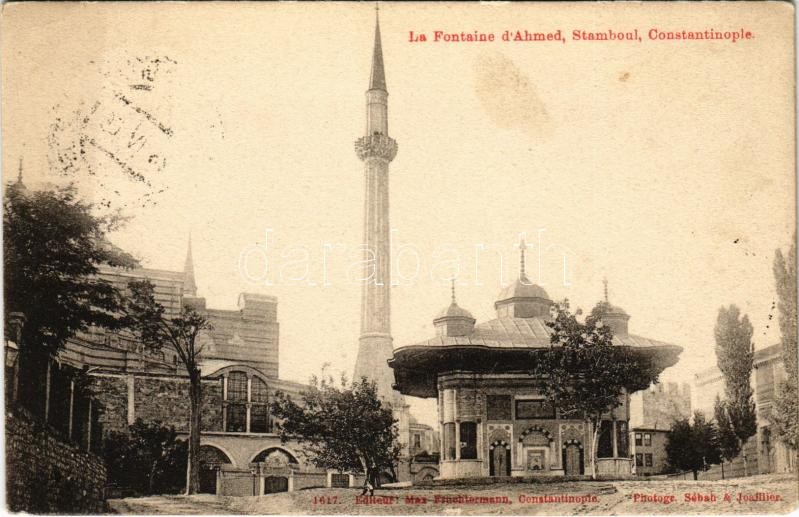 1906 Constantinople, Istanbul, Stamboul; La Fontaine d'Ahmed / fountain (EK)