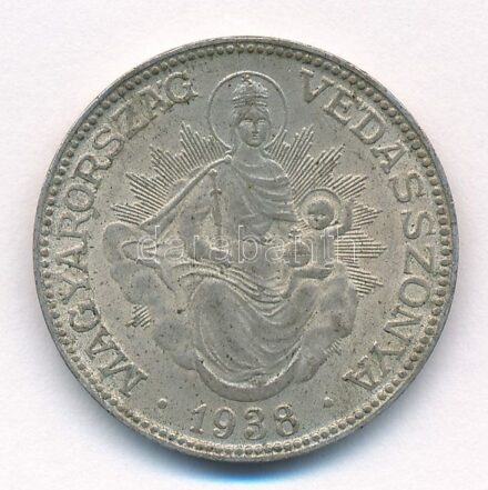 1938. 2P Ag 'Madonna' T:2 patina Adamo P7