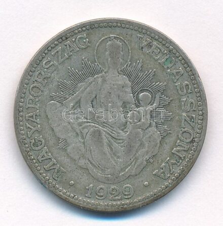 1929. 2P Ag 'Madonna' T:2- patina Adamo P7