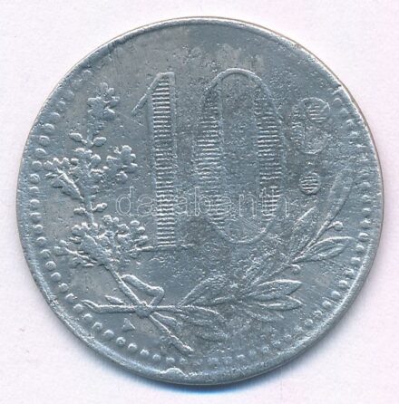 Francia Nyugat-Afrika 1919. 10c Al szükségpénz T:3 French West Africa 1919. 10 Centimes Al necessity money (notgeld) C:F Krause KM#TnA5