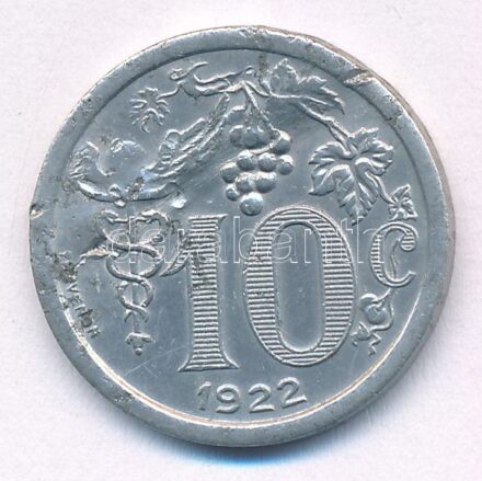 Franciaország / Epernay 1922. 10c Al szükségpénz T:3 France / Epernay 1922. 10 Centimes Al necessity money (notgeld) C:F
