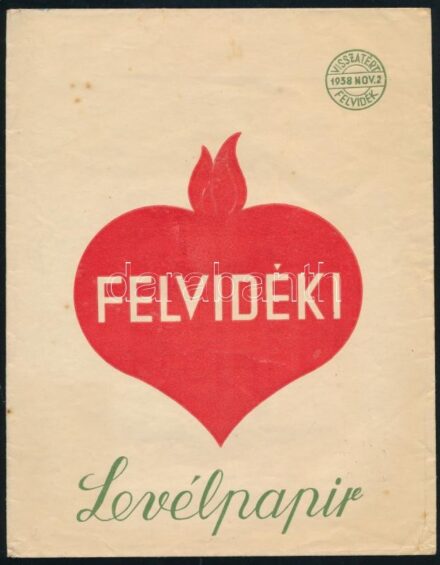 1938 Felvidéki levélpapír irredenta boríték