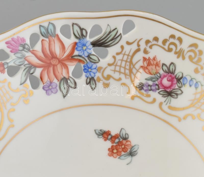 Hollóházi lábas kínálótál kézzel festett jelzett hibátlan 20 cm - Image 2