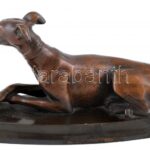 Bronz kutya figura jelzés nélkül 17cm - Image 2