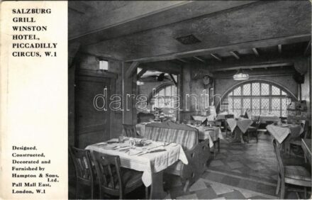 London, Salzburg Grill Winston Hotel, Piccadilly Circus. Restaurant interior (EB)