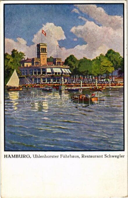 1939 Hamburg, Uhlenhorster Fährhaus, Restaurant Schwegler + 'Tag der Deutschen Kunst 1939' So. Stpl. (EK)