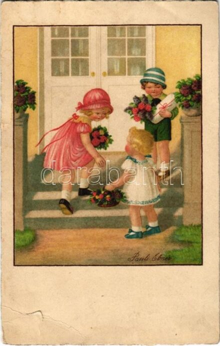 Children art postcard s: Pauli Ebner (b)
