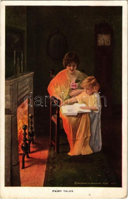 1918 'Fairy Tales' Lady art postcard. Reinthal & Newman No. 478. + 'Honvéd Risztjelölt Tanf. Parság TP 650' (EK)