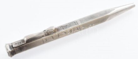 Ezüst (Ag) ceruza, kopott, jelzett, bruttó:18g, h:10,5cm