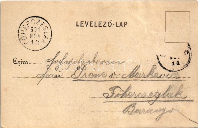 1901 Mohács, Halásztanya a mohácsi szigeten. Weiser Miksa kiadása (r) - Image 2