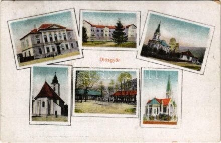 Diósgyőr (Miskolc), mozaiklap. Grünwald Ignác kiadása (EK)