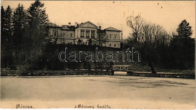 Bárca, Barca (Kassa, Kosice); Bárczay kastély / castle (vágott / cut)