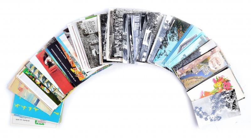 Kb. 115 db MODERN város és motívum képeslap kis dobozban / Cca. 115 modern town-view and motive postcards in small box