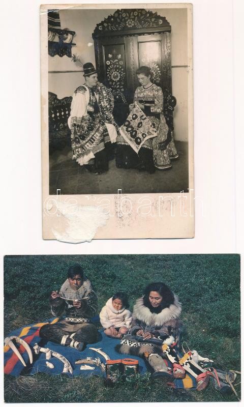 23 db főleg MODERN népviseletes képeslap / 23 mostly modern folklore postcards - Image 2