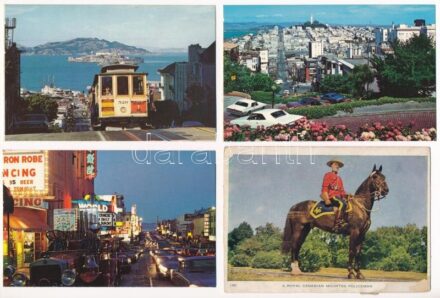 17 db MODERN amerikai és kanadai képeslap + 1 leporello / 17 modern American (USA) and Canadian postcards + 1 leporello