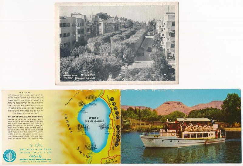 15 db MODERN izraeli város képeslap + 1 leporello / 15 modern Israel town-view postcards + 1 leporello - Image 2