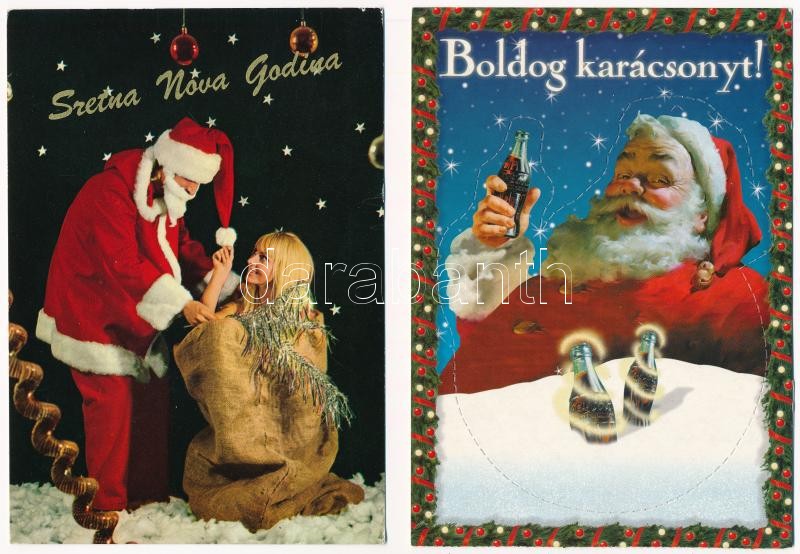 17 db MODERN motívum képeslap: Mikulás / 17 modern motive postcards: Saint Nicholas - Image 2