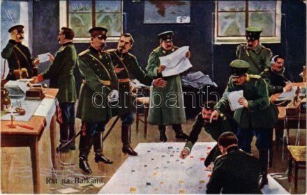 Rat na Balkanu / Général Savov et Ficev pendant la bataille a Lule-Bourgas, durant 5 jours / Battle of Lule Burgas, Bulgarian military (fl)