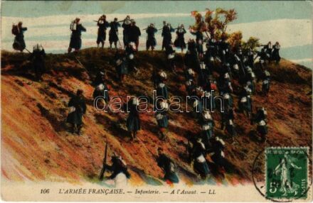 1911 L'Armée Francaise. Infanterie. A l'Assaut / French military infantry, assault. TCV card (EK)