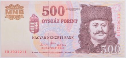 2008. 500Ft 'ED 3032211' T:III szép papír