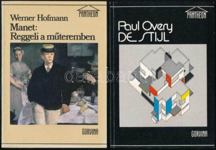 Pantheon sorozat 2 db kötete: Paul Overy: De Stijl. Ford.: Turai Hedvig. + Werner Hofmann: Manet: Reggeli a műteremben. Ford.: Havas Lujza. Bp., 1969-1987, Corvina. Fekete-fehér képekkel illusztrálva. Kiadói papírkötés.