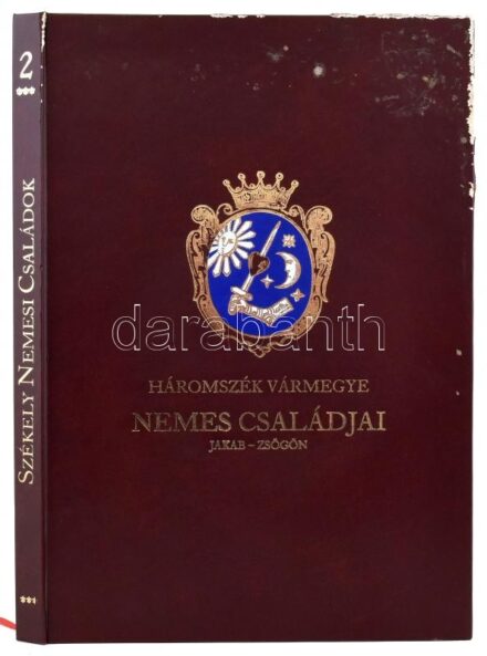 Pálmay József: Székely nemesi családok 2. Háromszék vármegye nemesi családjai: Jakab - Zsögön. Sepsiszentgyörgy, 2000.,Charta. Kiadói műbőr-kötés, kopott, kissé sérült borítóval.